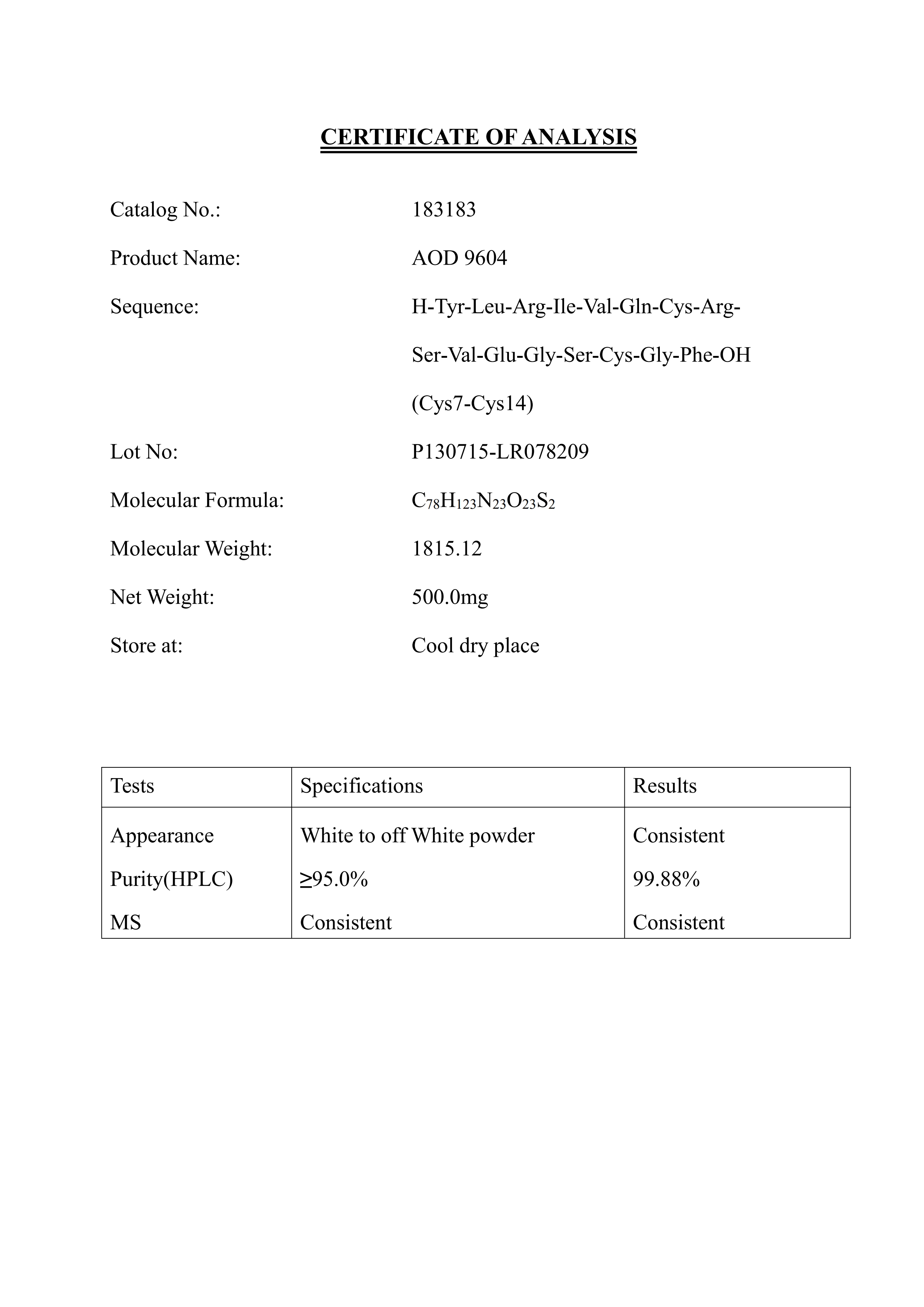Certificate