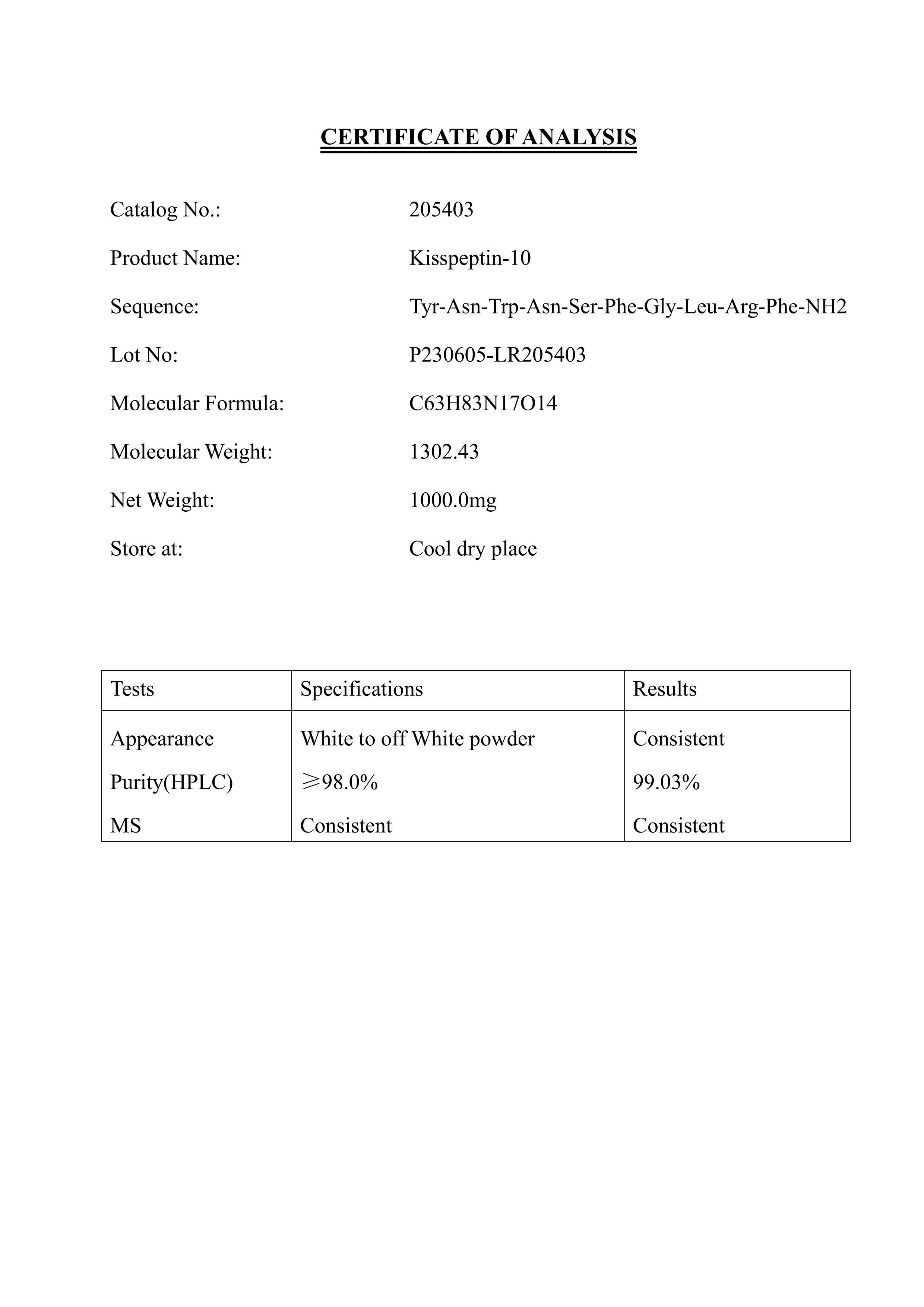 Certificate