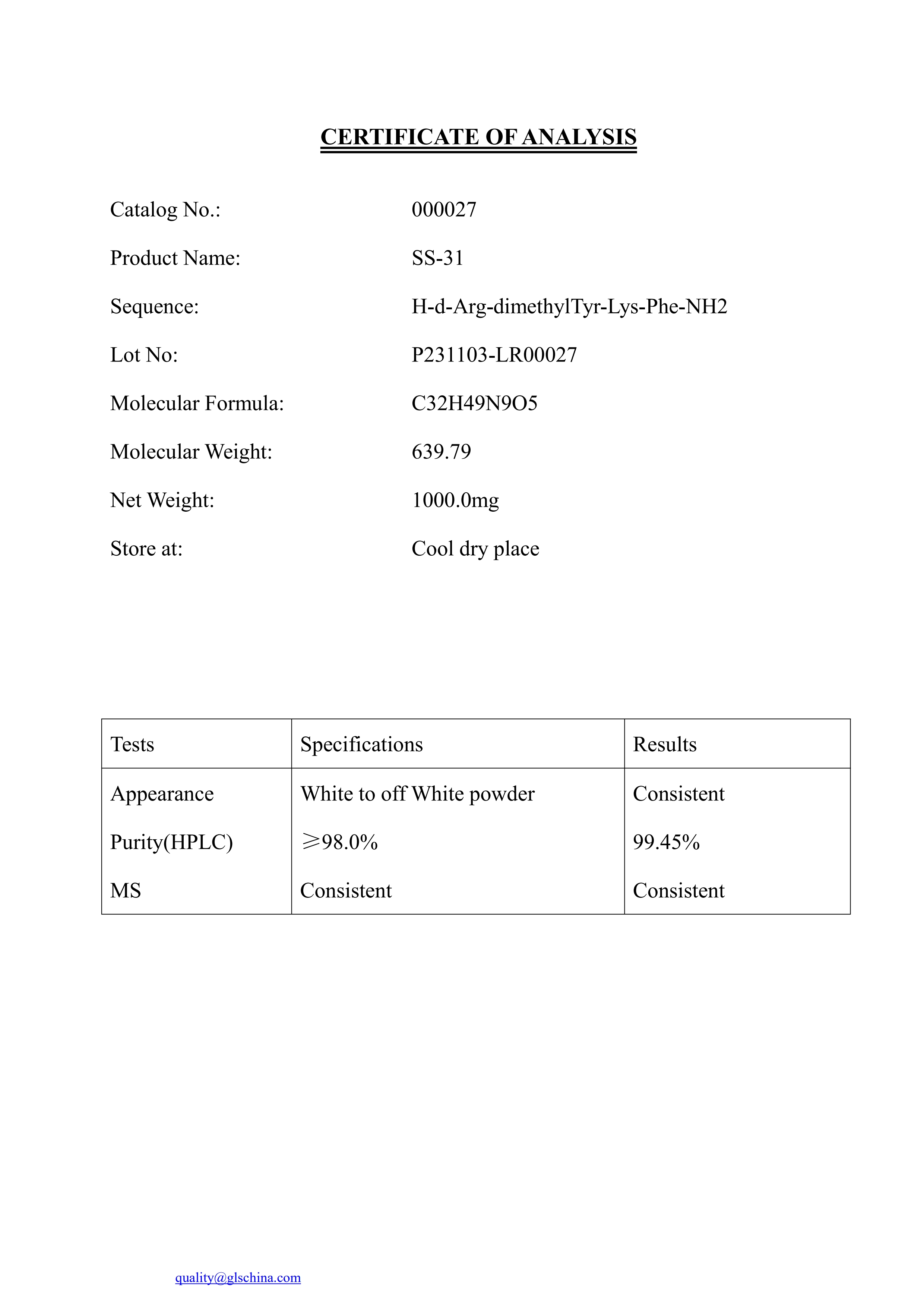 Certificate